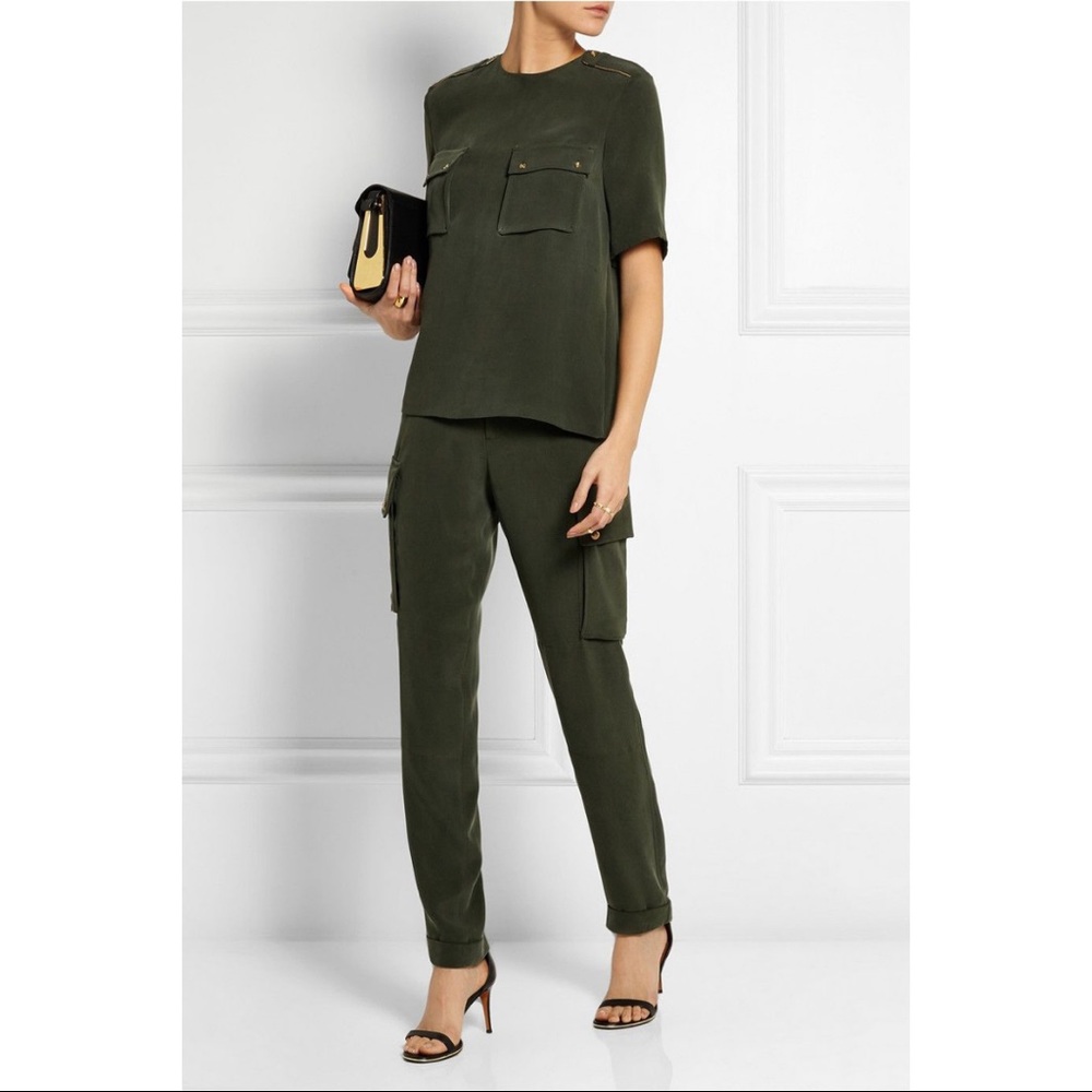 Joseph Washed Silk Commando Pants